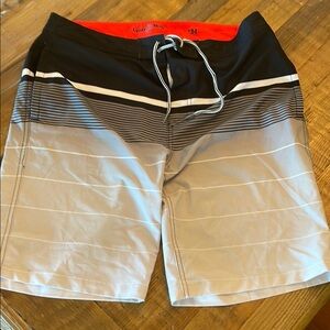 Goodfellow & Co Black and Gray Board Shorts with Modern Design
